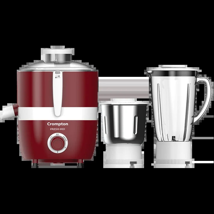Crompton Freshmix Juicer Mixer Grinder- 500W, 3 Stainless Steel Jars
