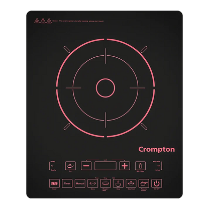 Crompton Instaserve 2000 W Induction Cooktop | 8 One touch Cook Menus