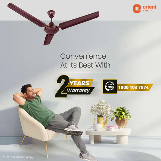 Orient Rapid Air High Speed Ceiling Fan 1200mm | 2-Year Warranty